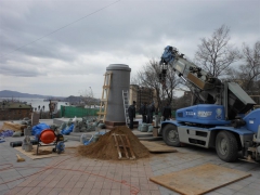 Подходят к концу работы по возведению памятника Муравьеву-Амурскому во Владивостоке