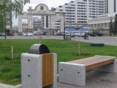 Замена уличной мебели на площади Мира перед Большим концертным залом, Красноярск