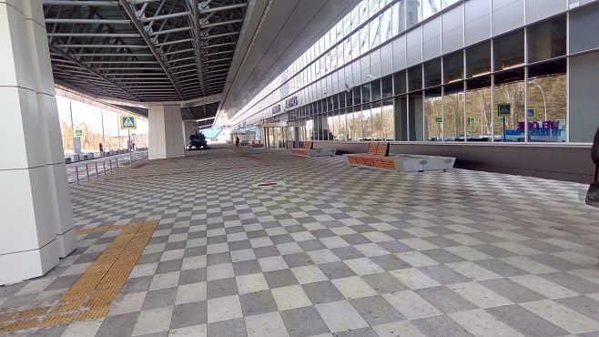 Благоустройство международного терминала в аэропорту Емельяново