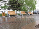 Замена уличной мебели на площади перед зданием администрации города Красноярска