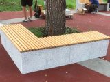 Скамья Г-образная на блоках бетон композит