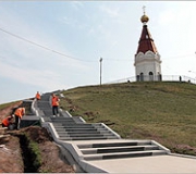 Караульную гору Красноярска украшают на меценатские деньги