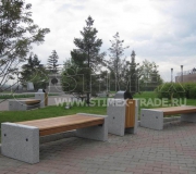 Замена уличной мебели на площади Мира в Красноярске