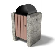 Урна для мусора уличная U1 (У1) с каменными элементами