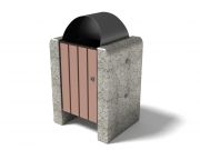 Урна для мусора уличная U1 (У1) с каменными элементами